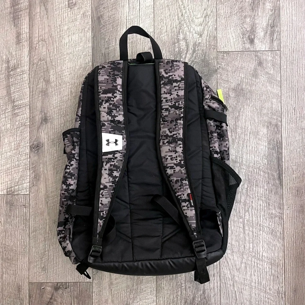 Under Armour Storm 1 Backpack Digital Camo Grey Black Neon Green Baseball Bag